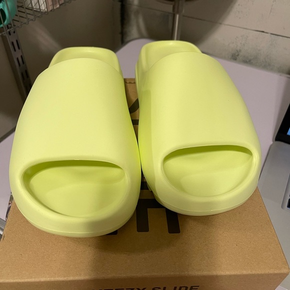 Yeezy Shoes - Women’s Neon Yellow Slide Sandals